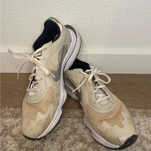 Nike Beige Cream and Black Athletic Sneakers